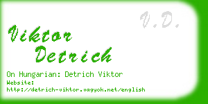 viktor detrich business card